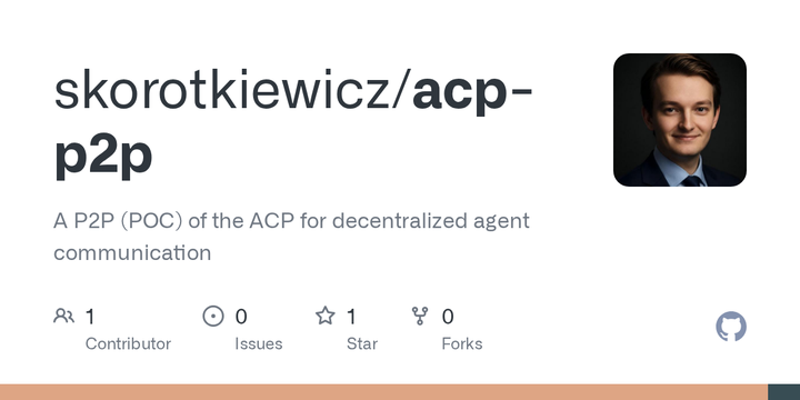 P2P proof of concept for ACP decentralized agent communication