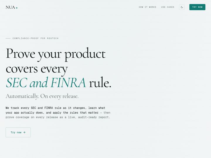 NUA an agent that tests for product correctness