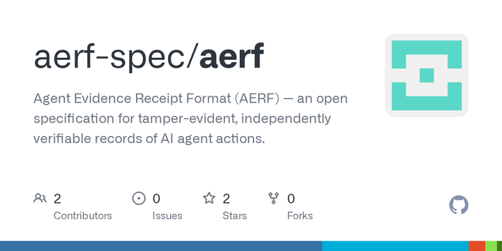 AERF, signed receipts for AI agent actions