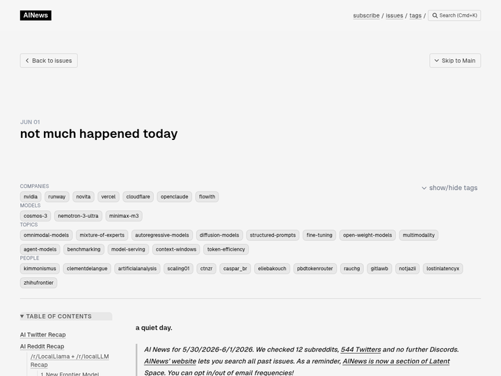 not much happened today