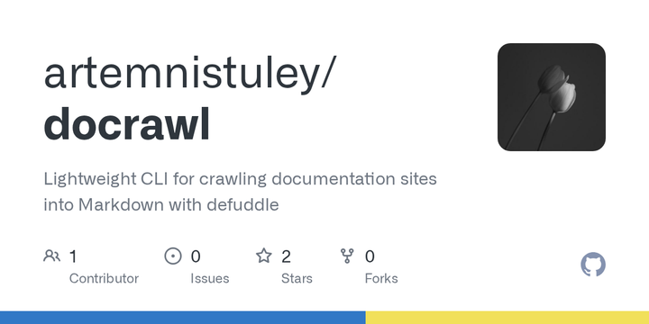 CLI for crawling documentation sites into Markdown with defuddle