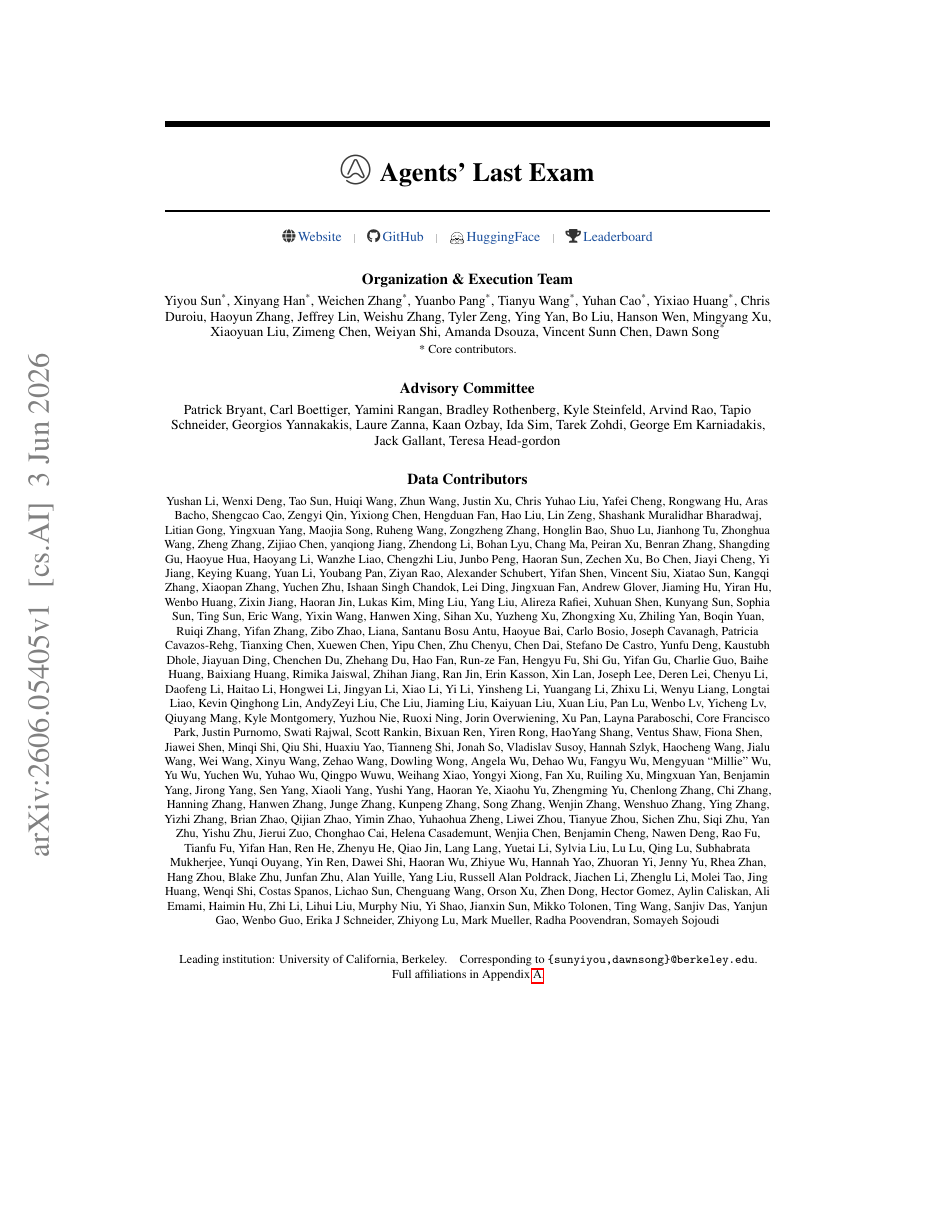 Agents' Last Exam