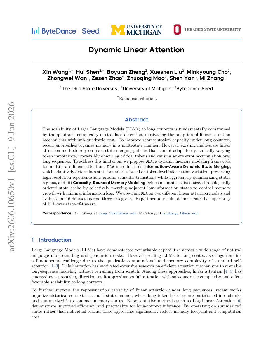 Dynamic Linear Attention
