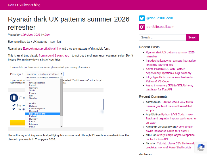 Ryanair dark UX patterns summer 2026 refresher