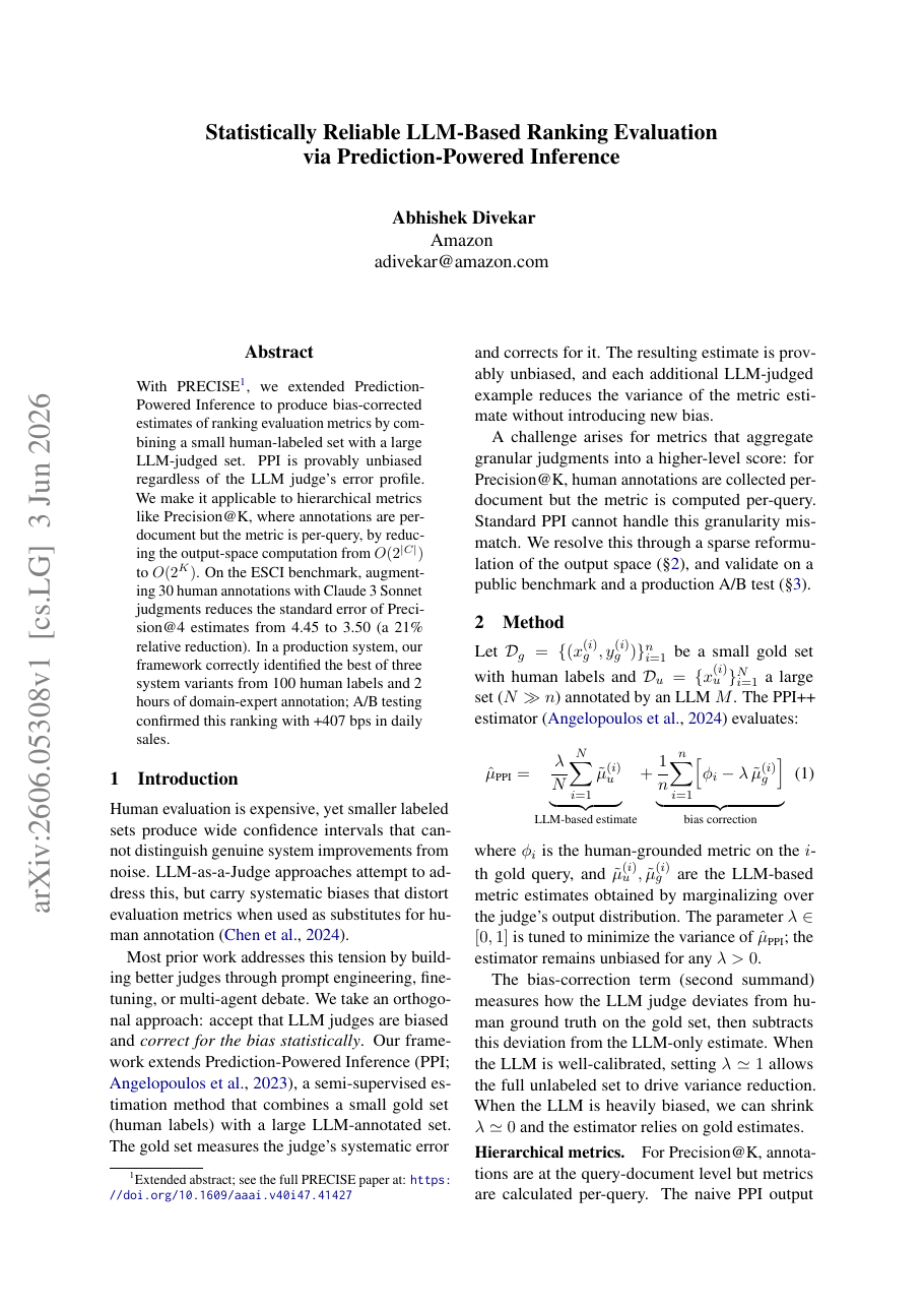 Statistically Reliable LLM-Based Ranking Evaluation via Prediction-Powered Inference