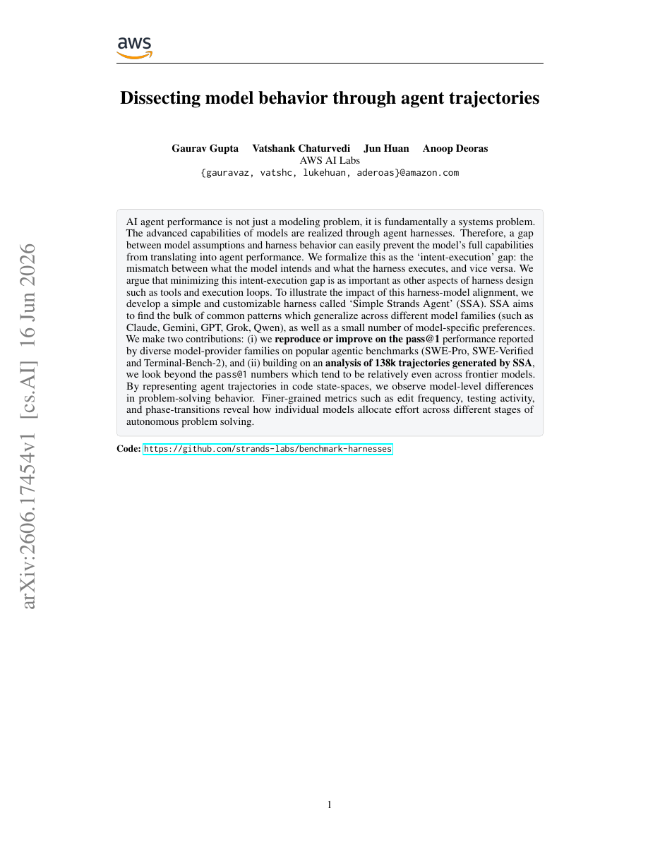 Dissecting model behavior through agent trajectories