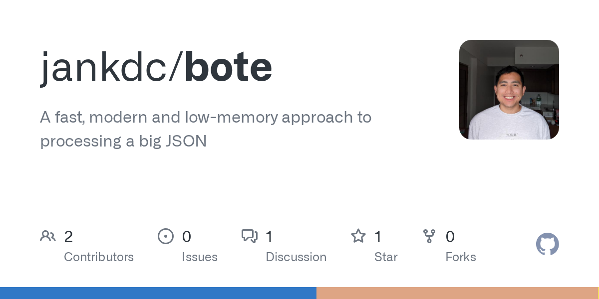 bote - fast, low-memory processing for big JSON