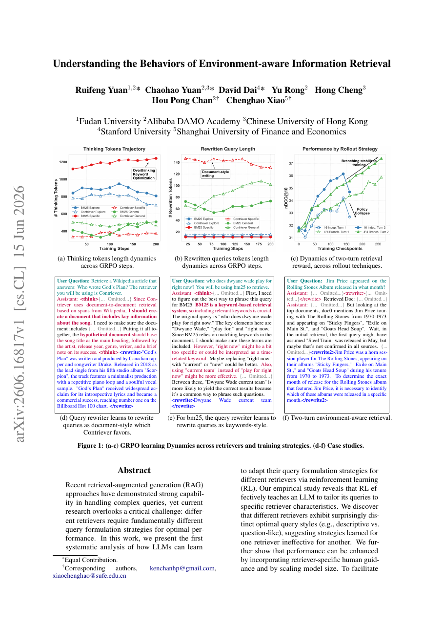 Understanding the Behaviors of Environment-aware Information Retrieval