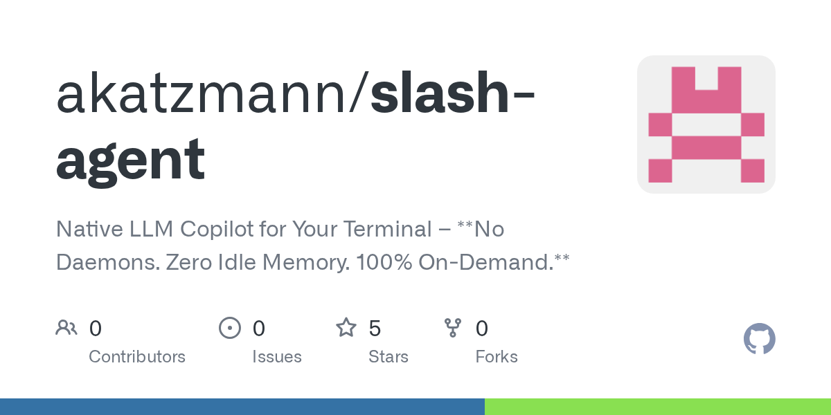 slash-agent - Native LLM copilot for your terminal
