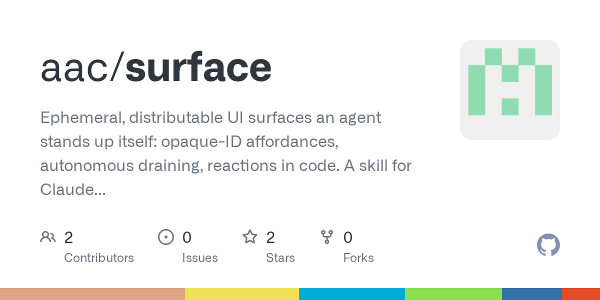 Surface skill for HTML pages a coding agent watches and reacts to