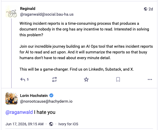 I am dreading our LLM-written incident report future