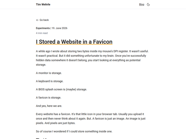 I Stored a Website in a Favicon
