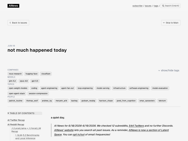 not much happened today