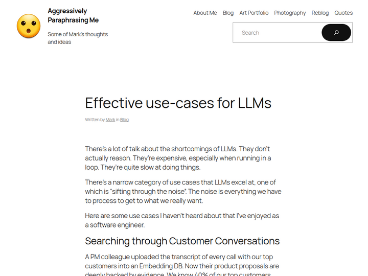 Effective use-cases for LLMs