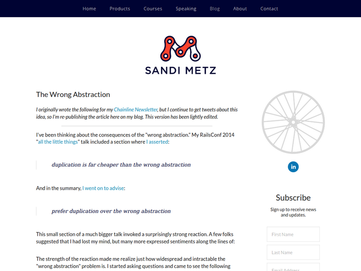 Prefer duplication over the wrong abstraction