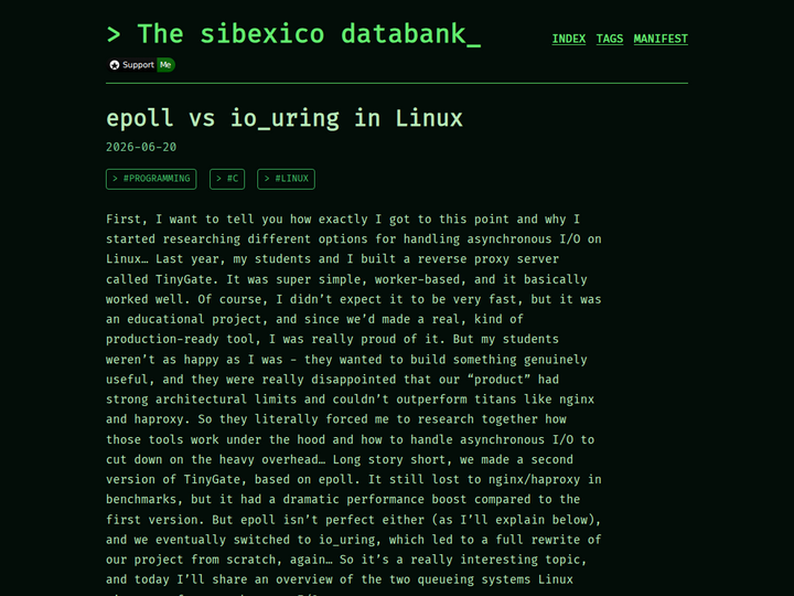 Epoll vs. io_uring in Linux