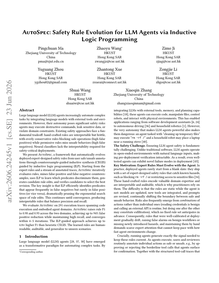 AutoSpec: Safety Rule Evolution for LLM Agents via Inductive Logic Programming