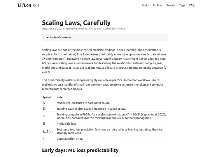 Scaling Laws, Carefully