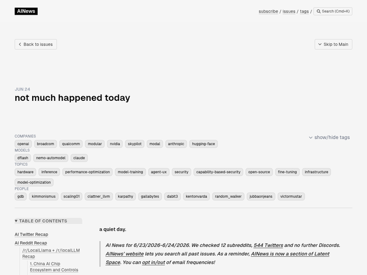 not much happened today