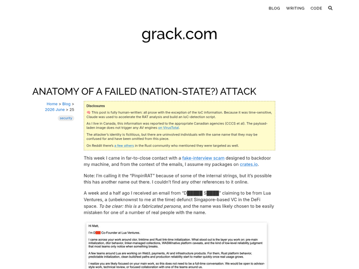 Anatomy of a Failed (Nation-State?) Attack