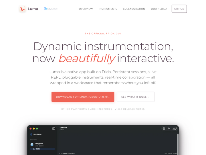 Luma – A New Workspace for Frida