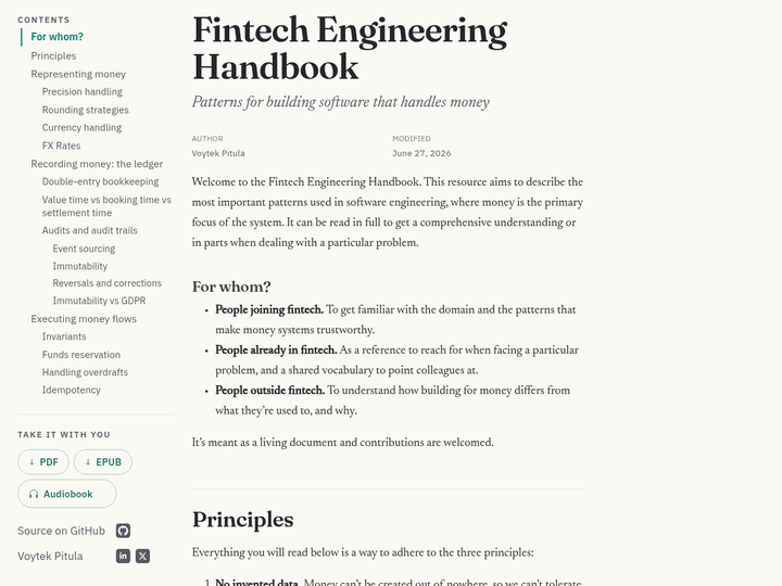 Fintech Engineering Handbook