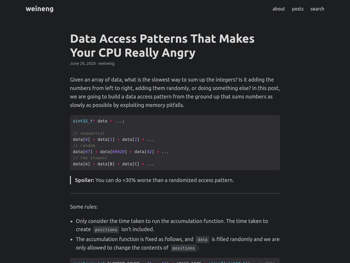 Data Access Patterns That Makes Your CPU Really Angry