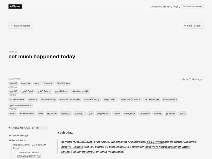 not much happened today