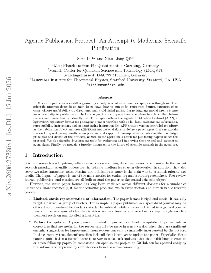 Agentic Publication Protocol