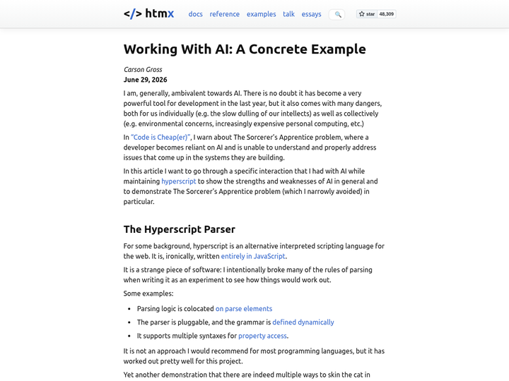 Working With AI: A concrete example