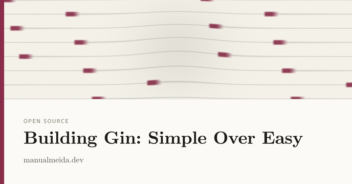 Building Gin: Simple over Easy