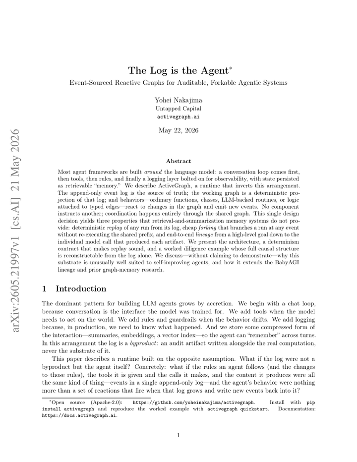The Log is the Agent