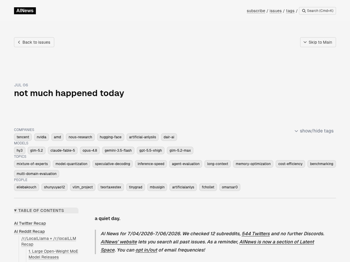 not much happened today