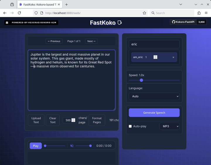 Local, CPU-Friendly, High-Quality TTS with Kokoro
