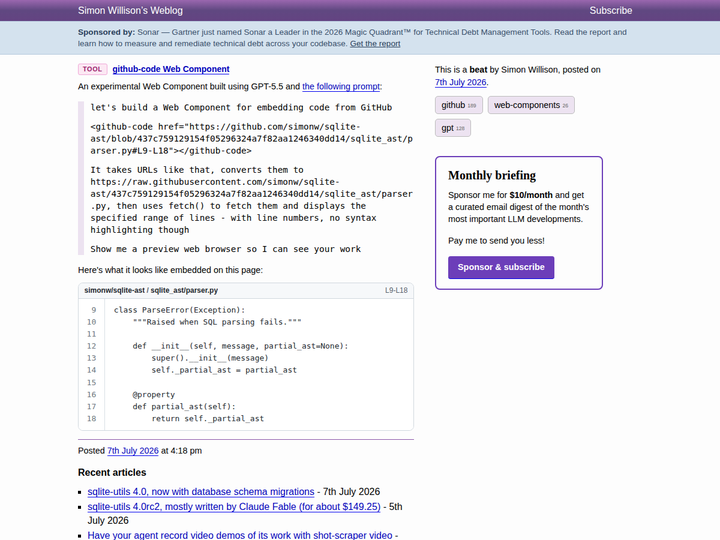 github-code Web Component