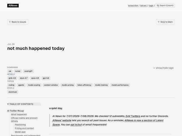 AI News: not much happened today