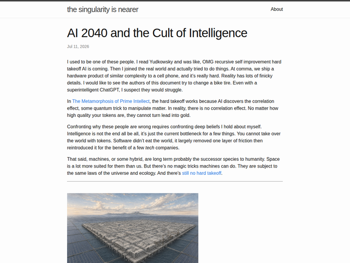 AI 2040 and the cult of intelligence