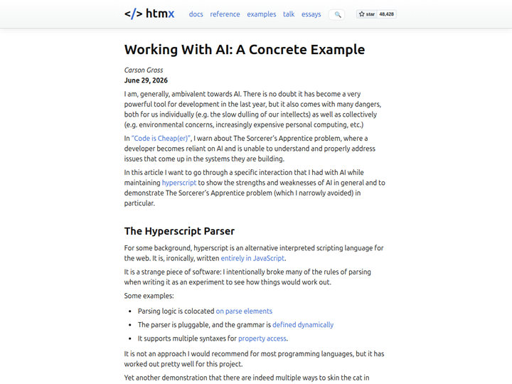 Working With AI: A Concrete Example