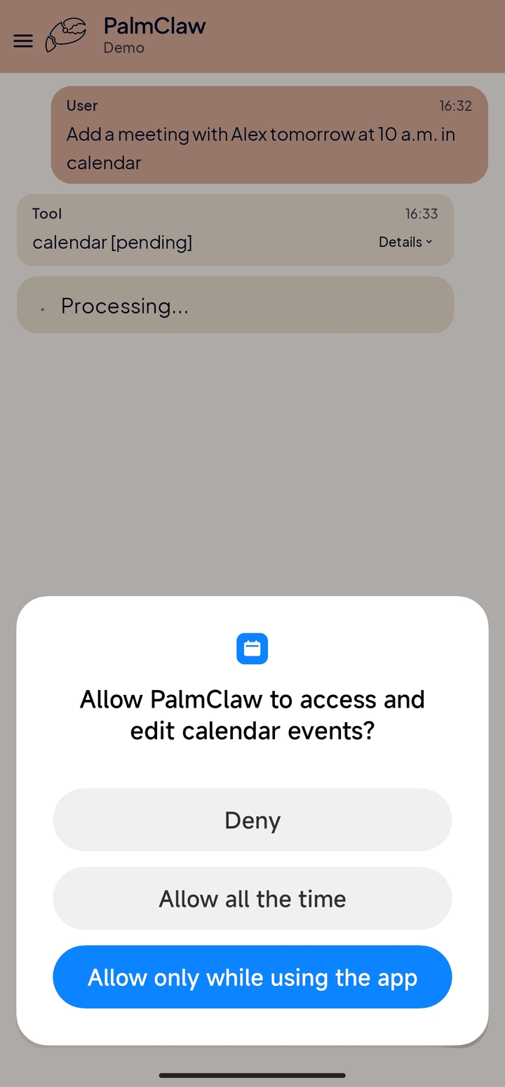 PalmClaw: A Native On-Device Agent Framework for Mobile Phones