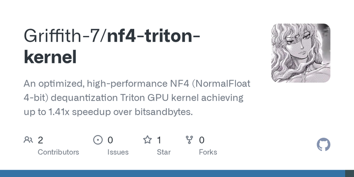 Fast NF4 dequantization Triton kernel