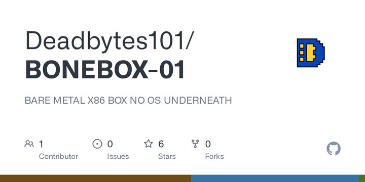 Bonebox-01 - 29KB bare metal x86 OS