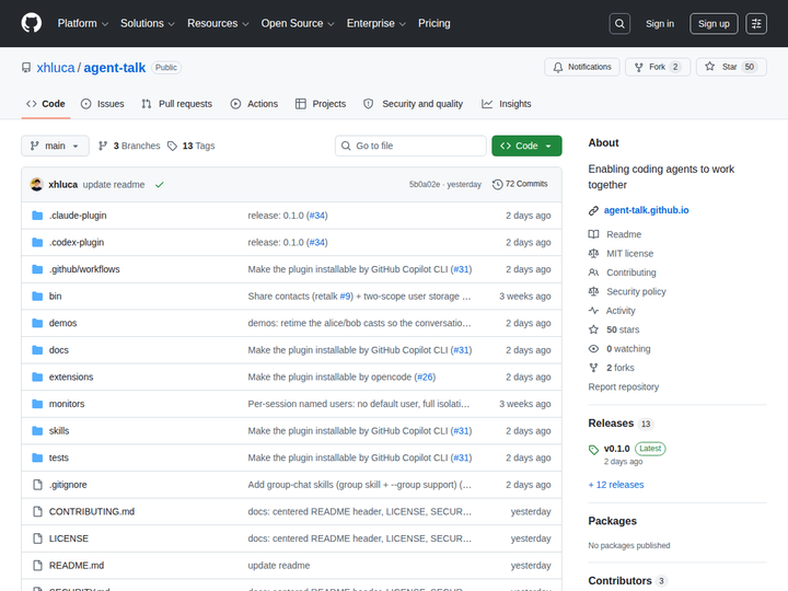 Agent-talk: Enabling coding agents to work together