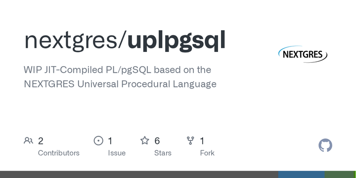 uplpgsql - PL/pgSQL compiled to native code