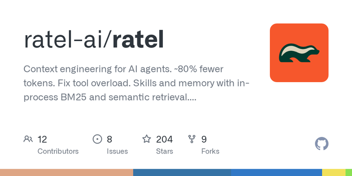 Ratel, give agents unlimited tools and skills without context bloat