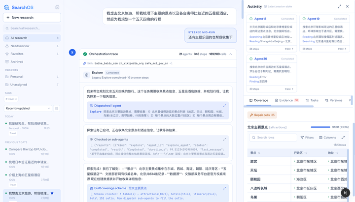 SearchOS-V1: Towards Robust Open-Domain Information-Seeking Agent Collaboration