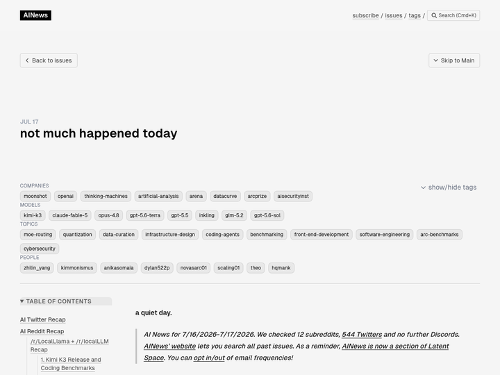 not much happened today