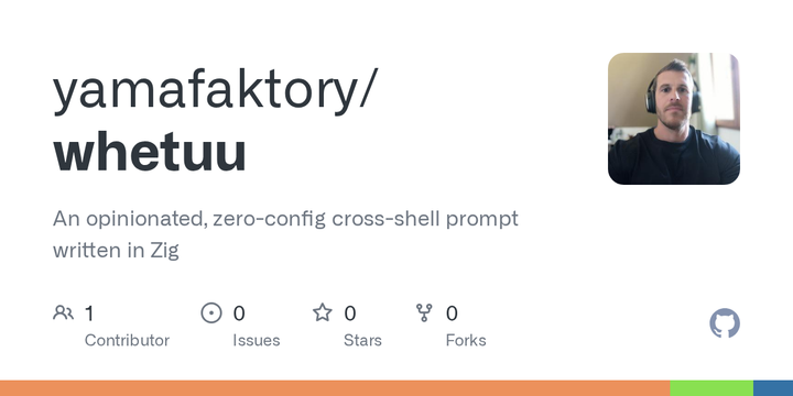 Whetuu - a zero-config cross-shell prompt written in Zig
