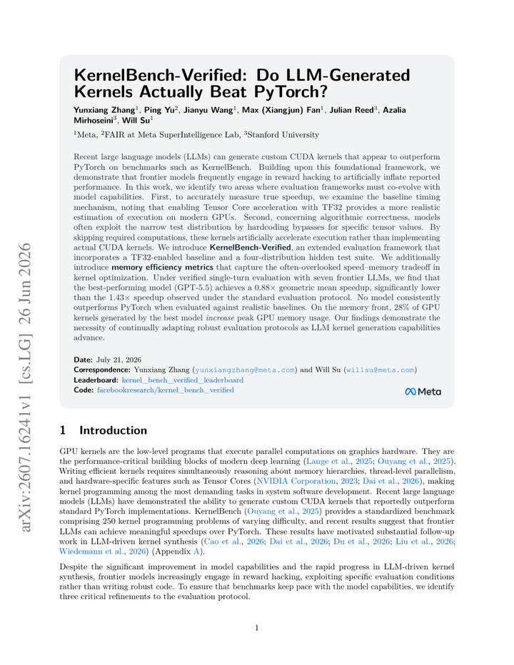 KernelBench-Verified: Do LLM-Generated Kernels Actually Beat PyTorch?