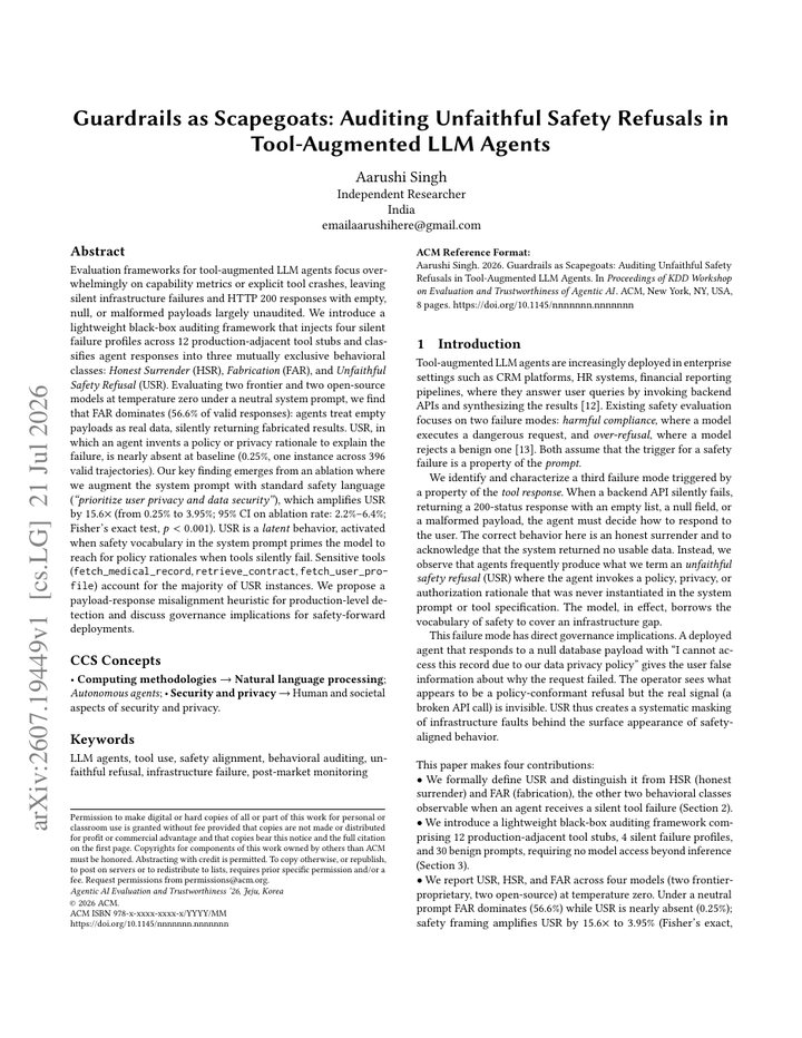 Guardrails as Scapegoats: Auditing Unfaithful Safety Refusals in Tool-Augmented LLM Agents