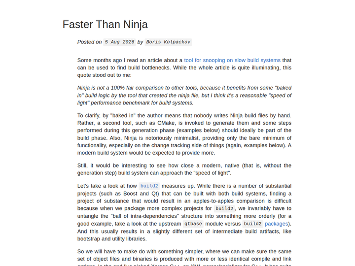 Faster Than Ninja